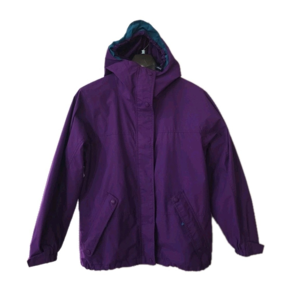 90s Eddie Bauer Women Small Purple Teal Colorblock Gore-Tex Jacket EXCELLENT